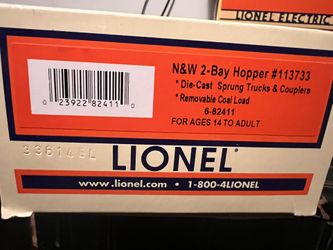 Lionel Norfolk & Western Hopper – Road #113733