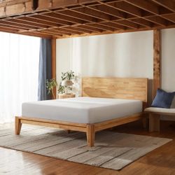Japanese Joinery Solid Wood Bed Frame Full Size with Headboard​​​​​​​​​​​​​​​​