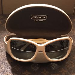Coach Two Tone White And Pink Sunglasses 