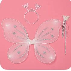 Girl baby women fairy winx wand hairband butterfly wings set small