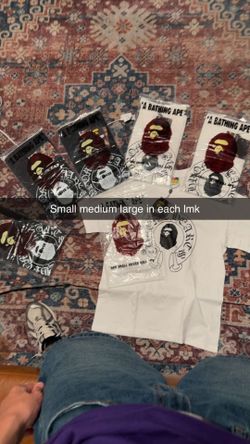 Sizes Small Medium And Large Bape/chromeheart 