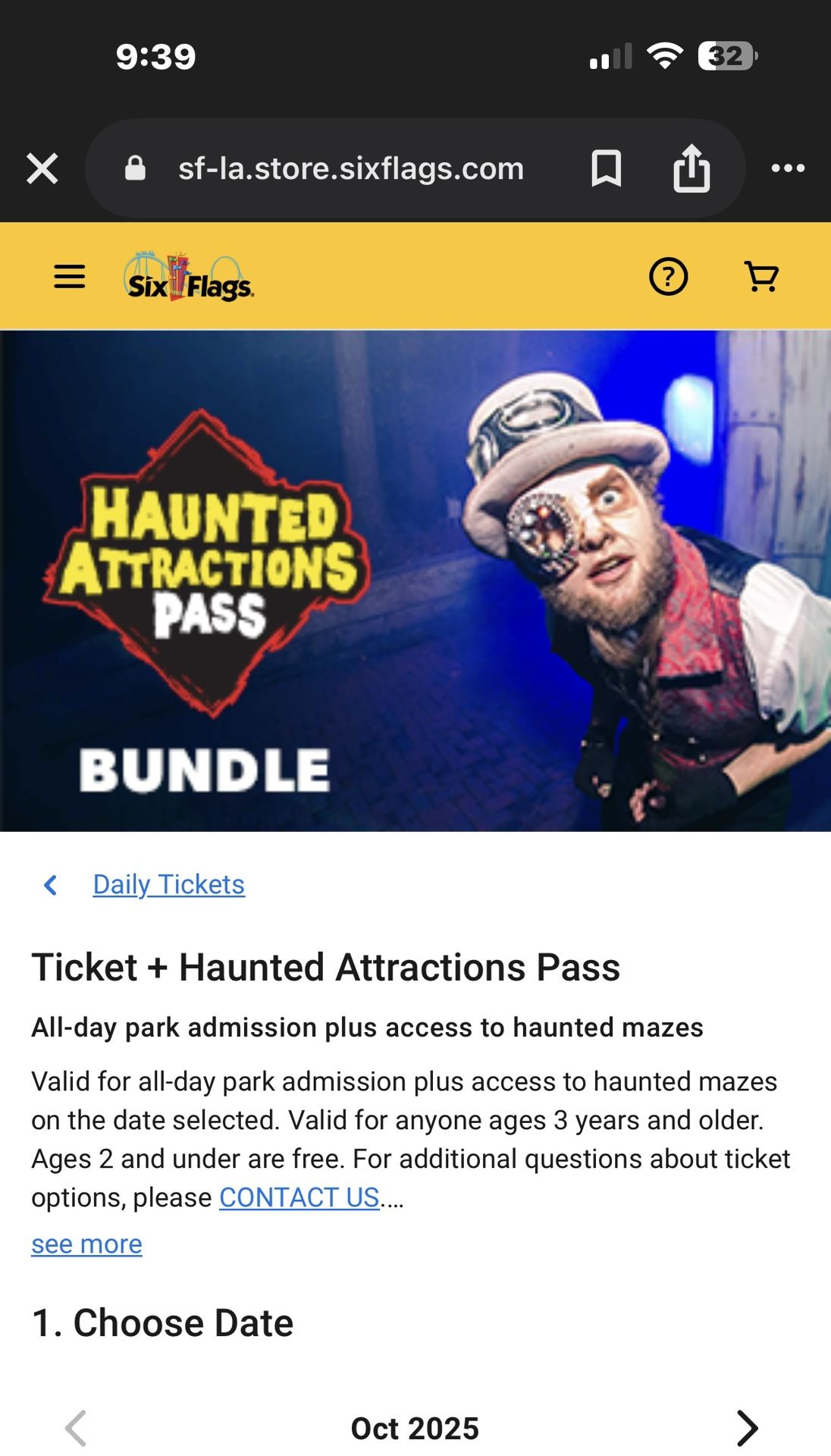 Six Flags Fright Fest Bundle Tickets