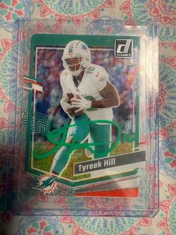 Tyreek hill signed football card