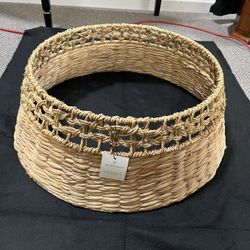 Hearth & Hand Magnolia Tree Collar Woven Christmas Tree Skirt Collar Natural