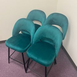 Beautiful Green Barstools Or Chairs 