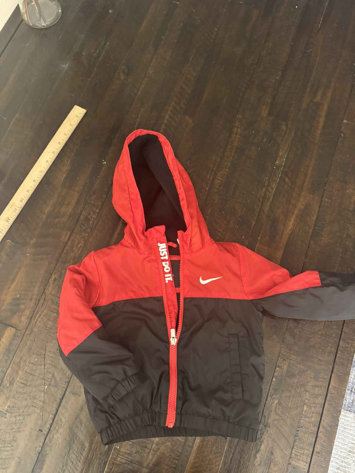 Nike Toddler Windbreaker Jacket, Size 2T – Red & Black