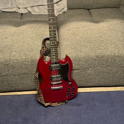 Epiphone SG Special Satin E1 electric guitar in a Vintage Worn Cherry finish