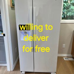 Whirlpool Side By Side Refrigerator  21 Cuft(Size 33" W 66" H