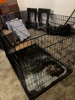 Large Black Wire Dog Crate