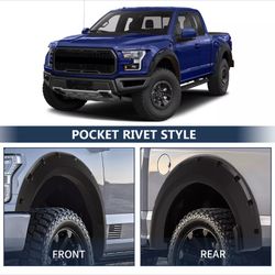 Fender Flares for 2018-2020 (new)F150  Pocket Rivet Tire Coverage  Flexible. 