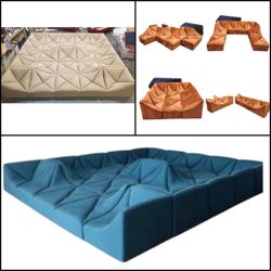 BRAND NEW DUNE SOFAS SET 25PCS size 12X12X12X12FT  VELVET FABRIC. CUSTOM MADE AVAILABLE