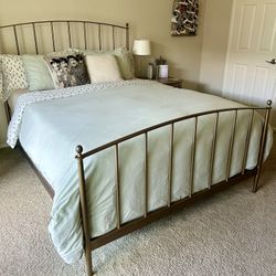 Crate and Barrel Mason Shadow Queen Bed frame