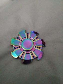 Metal rainbow fidget spinner