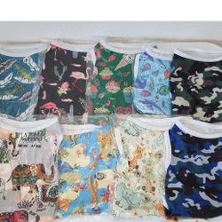 9 PCS DOG PUPPY CAT PET VEST CLOTHES CAMOBUNDLE LOT BOY SETS