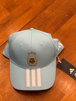 Adidas Argentina National Team 26 Hat Cap Icy Blue 3 Stripes Adjustable One Size
