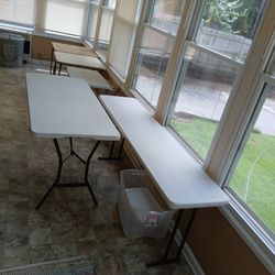 8 Folding Tables, Various Sizes All For $120