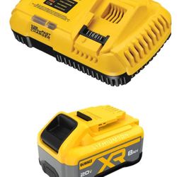 DeWalt XR 20V Power pack With 8ah Battery And Charger New