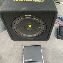 Kicker 10  Speaker And Box With Amp