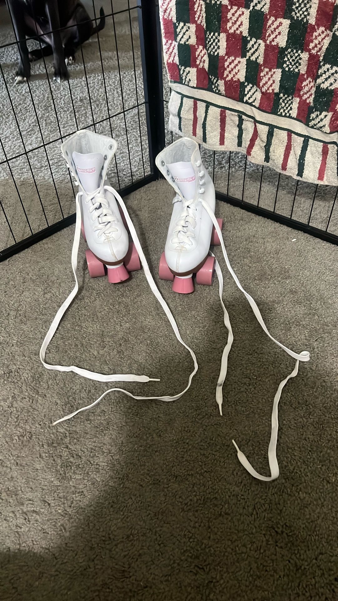 White Old Kids Skates