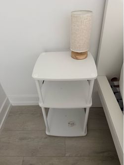 Bedside table and lamp combo
