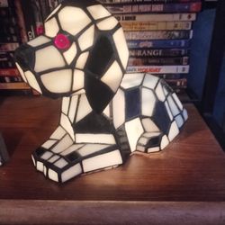 Tiffany Style Stained Glass Bobble Head Dalmatian Light 