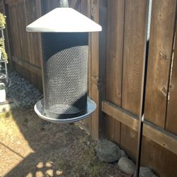 Gray Bird Feeder