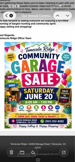 Community garage sale