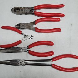 SNAP-ON  5PC USA RED PLIERS SET