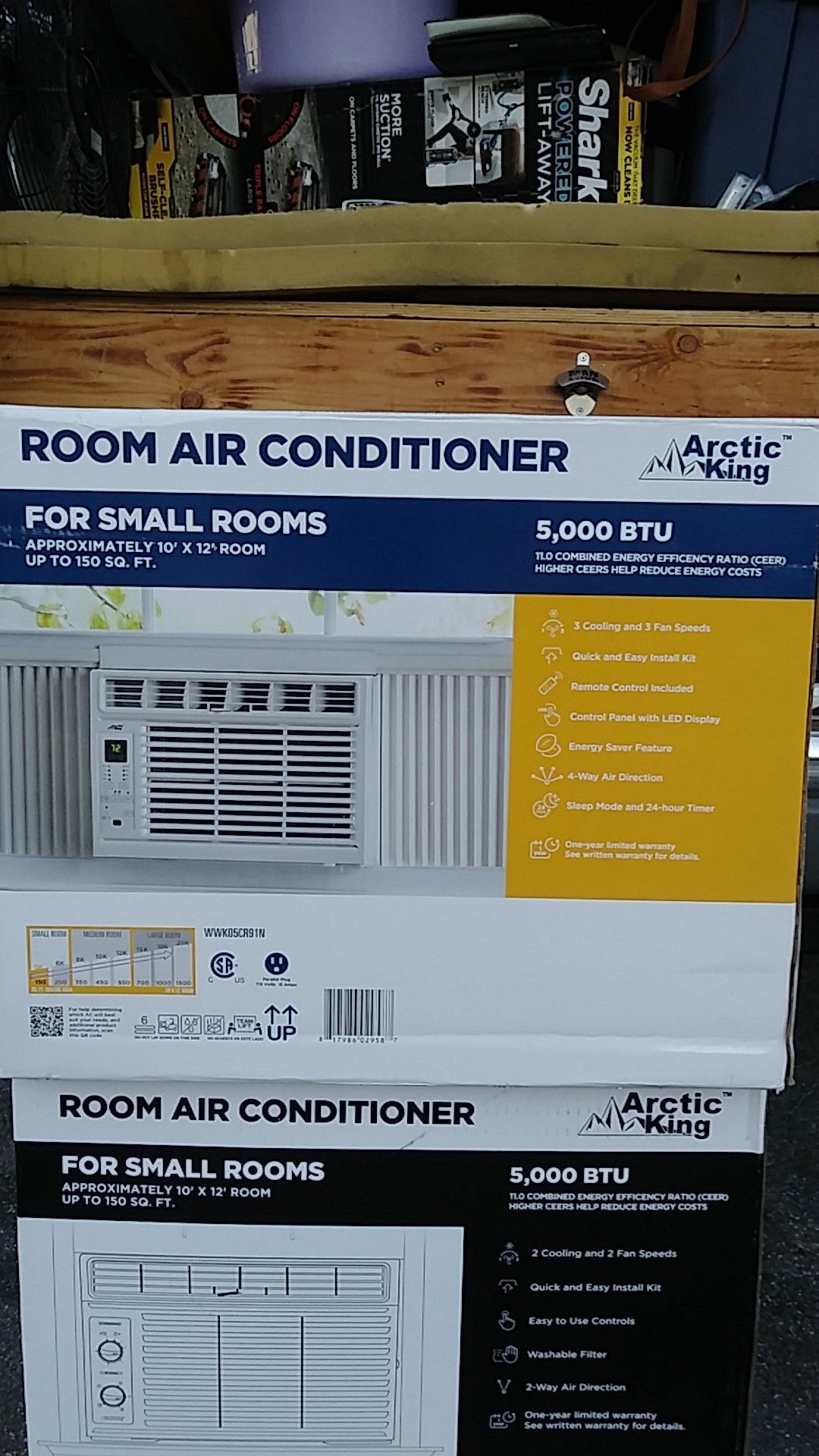 This is an Arctic King window air conditioner for a small room 5000