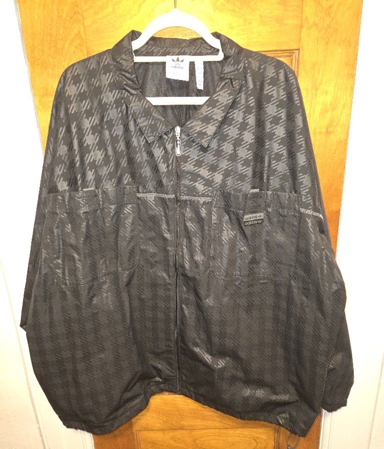 Adidas Men's 2XL Black Houndstooth Jacket