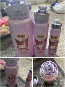 kuromi water bottles 3 sizes