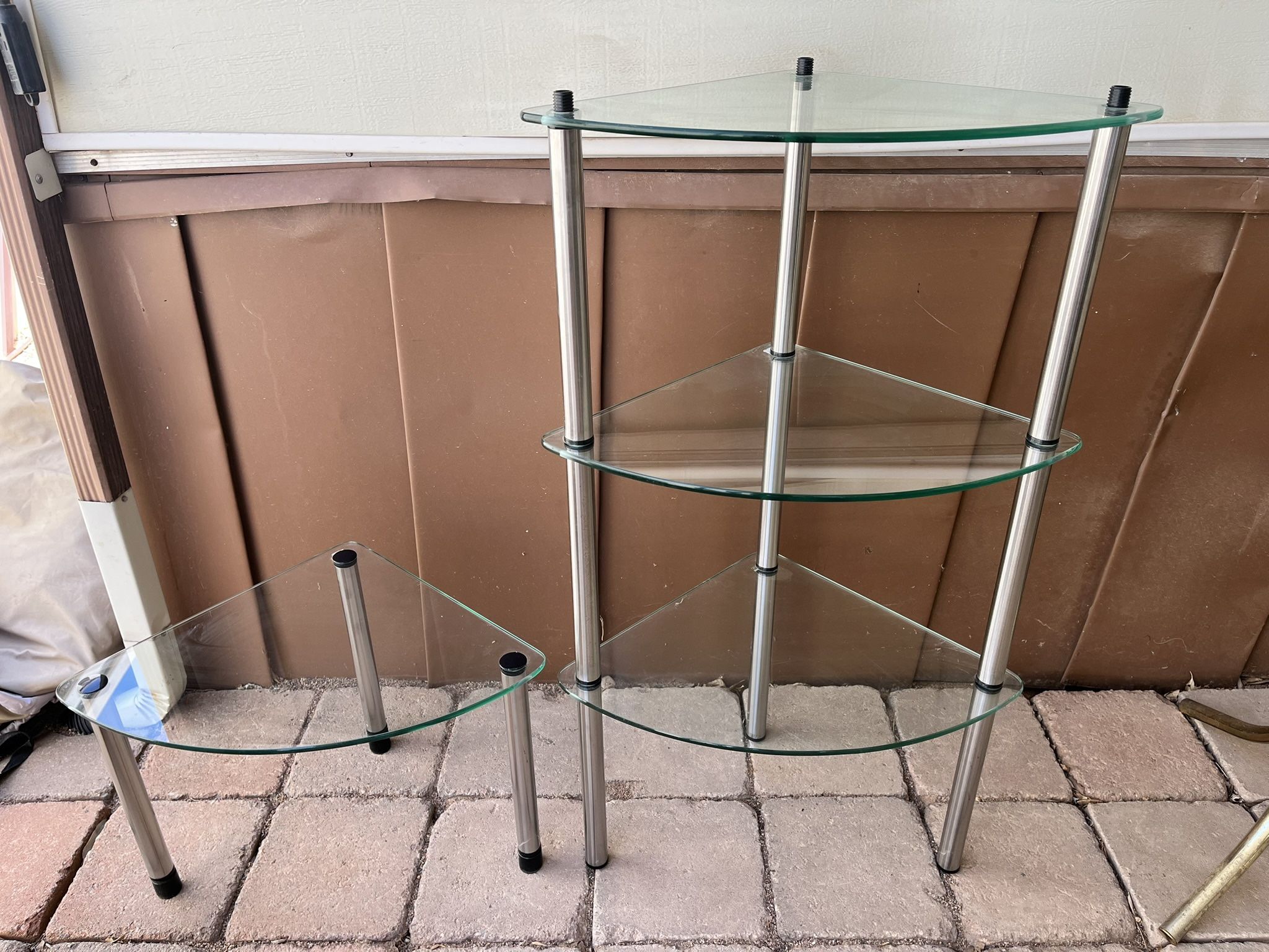 Corner Glass Shelf Set
