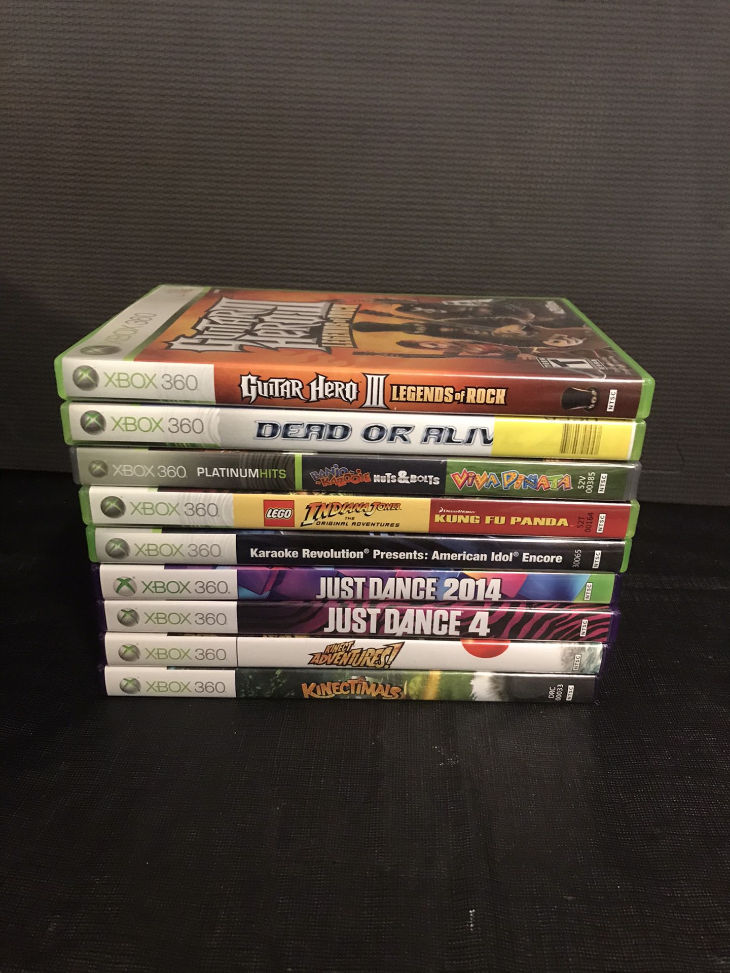 Assorted Video Games for XBOX 360 ($10 Each, $90 Full Set)