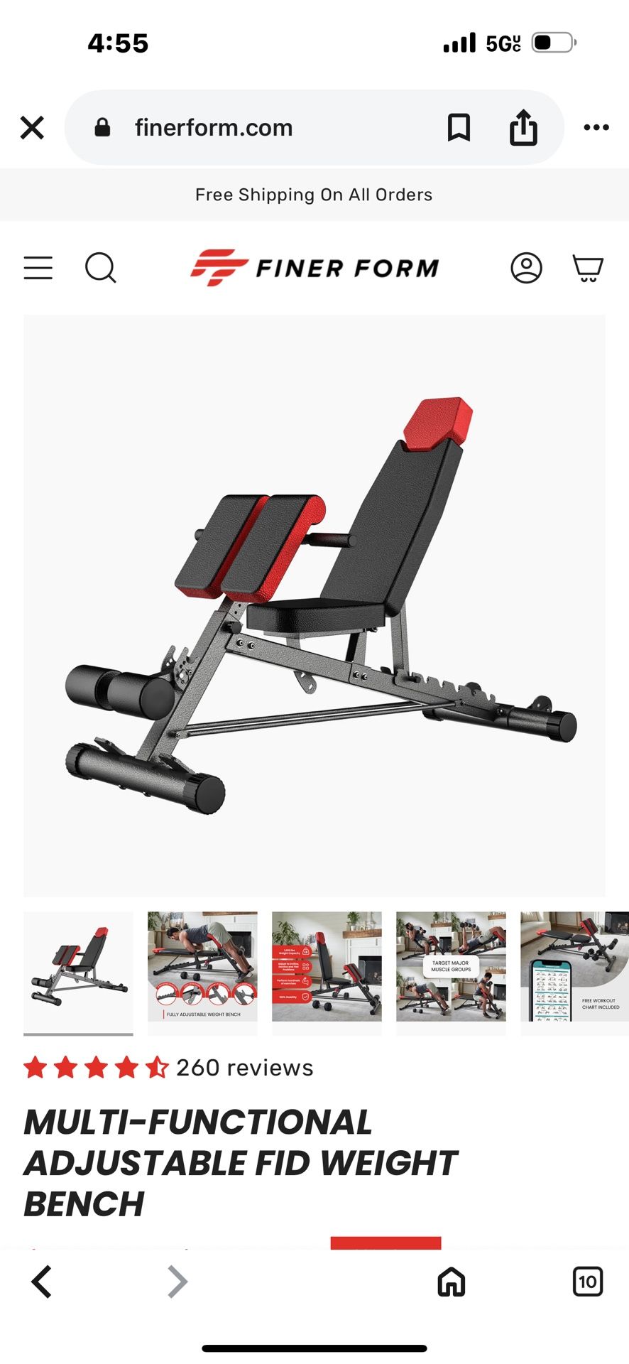 New Multi Functional Adjustable Fid Weight Bench
