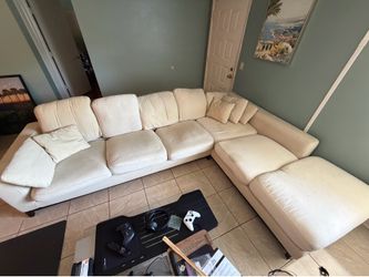 Linen Sectional Sofa 129Wx94”L