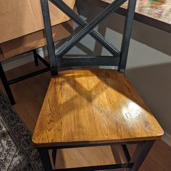6 Wooden Bar Stool/High Table chairs