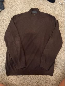 J. Hilburn Men's large quarter zip sweater