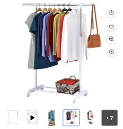 Two Sets Of Clothes Rack