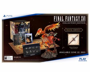 Final Fantasy 16 XVI Collectors Edition PS5 W/ Figure Steelbook Banner
