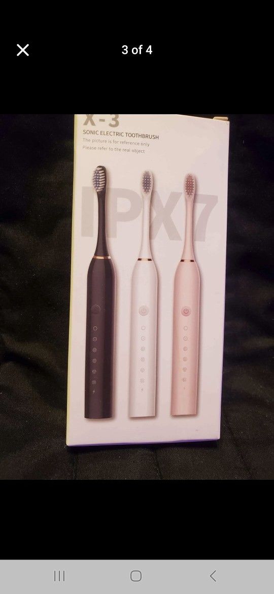 X-3 SONIC ELECTRIC TOOTHBRUSHES 3 PACK NEW