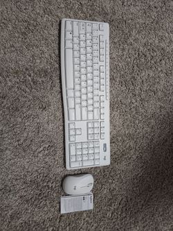 White Computer and Mouse