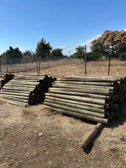 Treated wood post