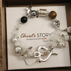 Valerie Par Hill “Christ Story” beaded stretch bracelet - Endearing Reminder MC