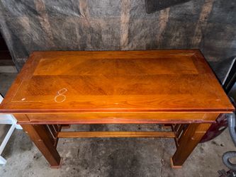 Wooden table with Black Jack