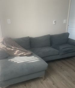 Grey Velvet Couch
