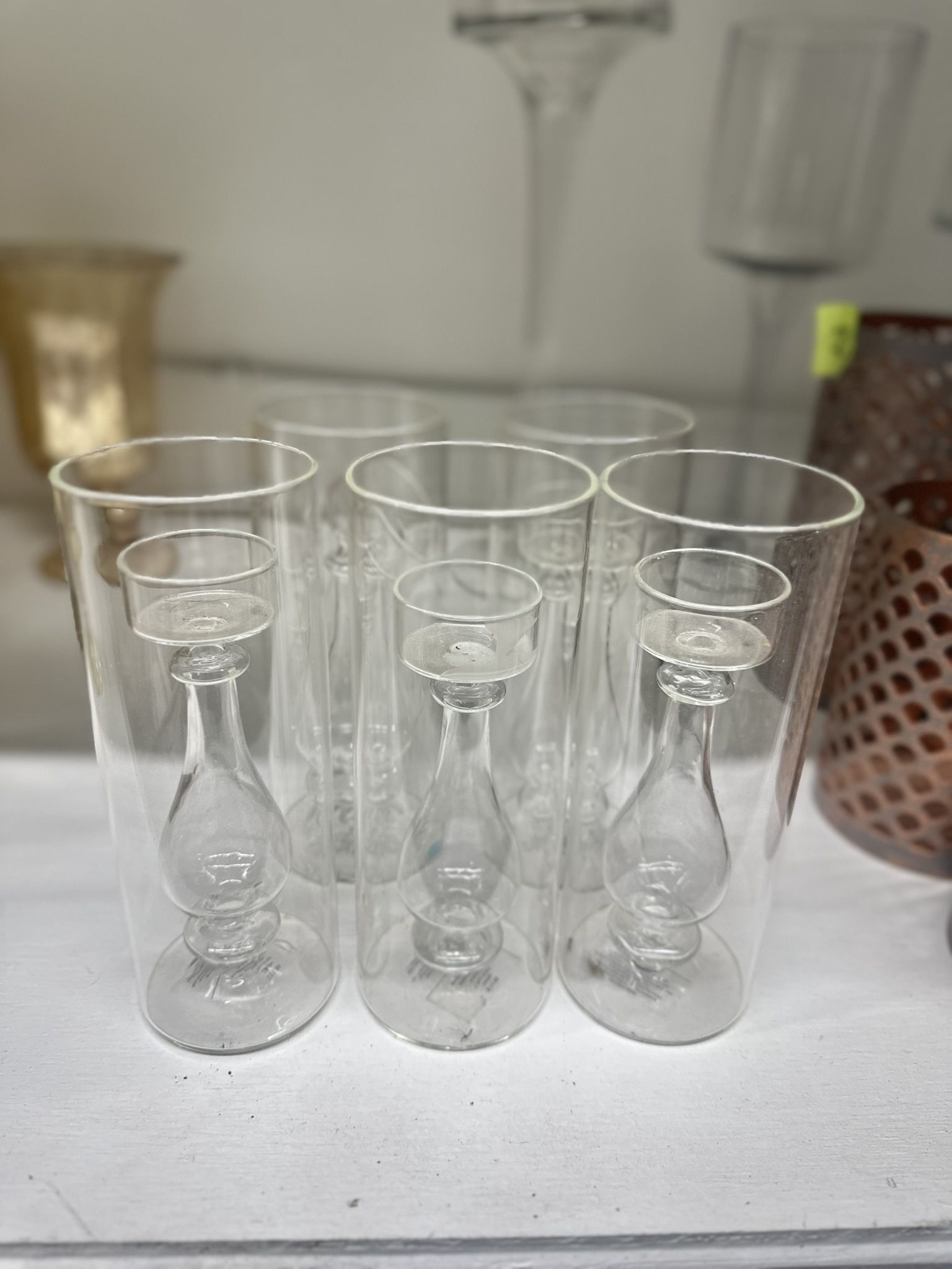 Glass Candle Holders 