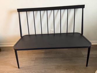 Black Metal Bench – Modern & Stylish - NEW