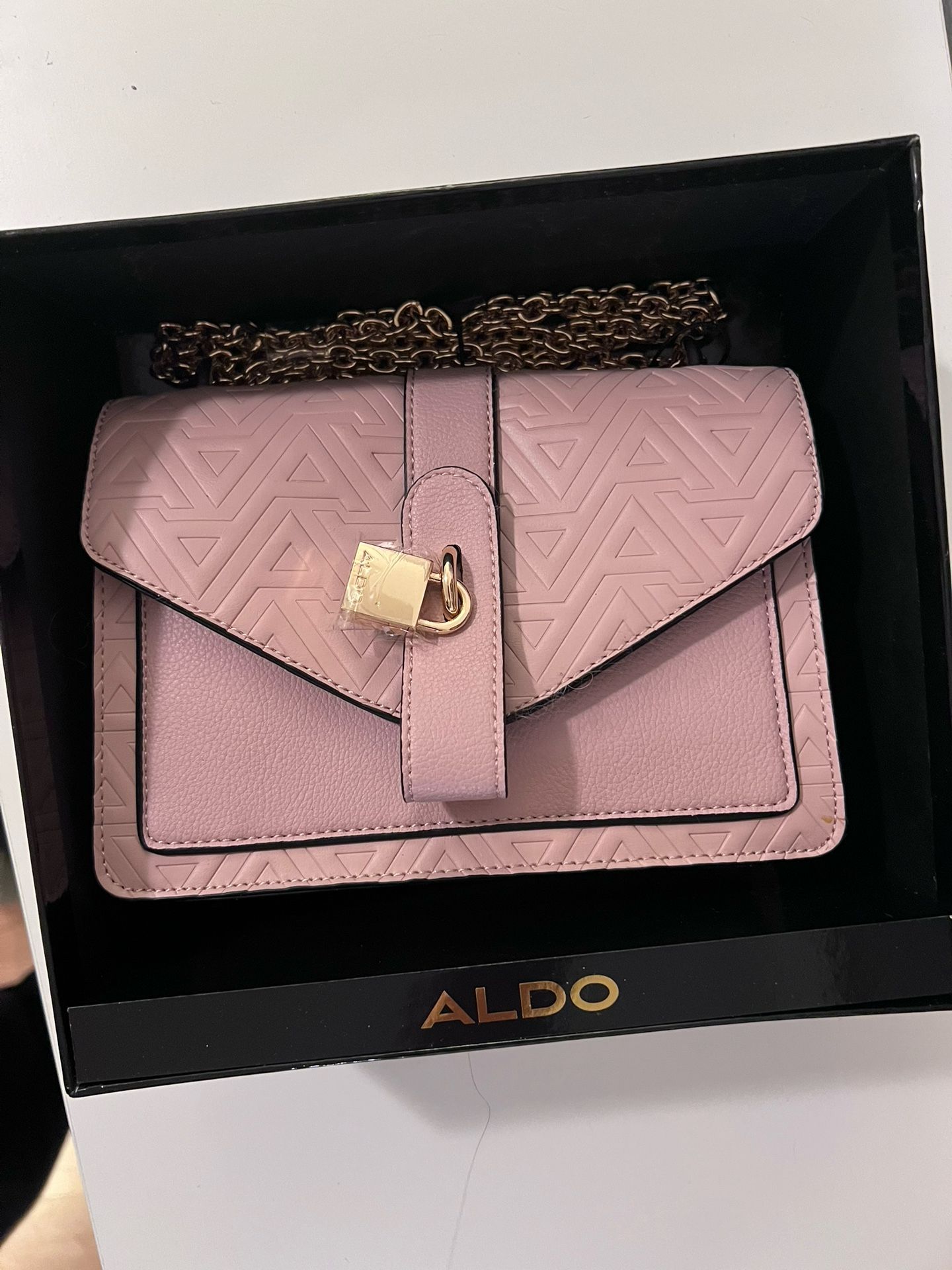 Aldo Light Pink Handbag with Crossbody Strap