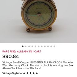 Jerger Anker  Made In Germany Fully Working Antique Clock Rare To Find