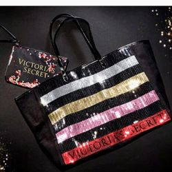 NWT! VS Black Friday Tote Bag & Wristlet